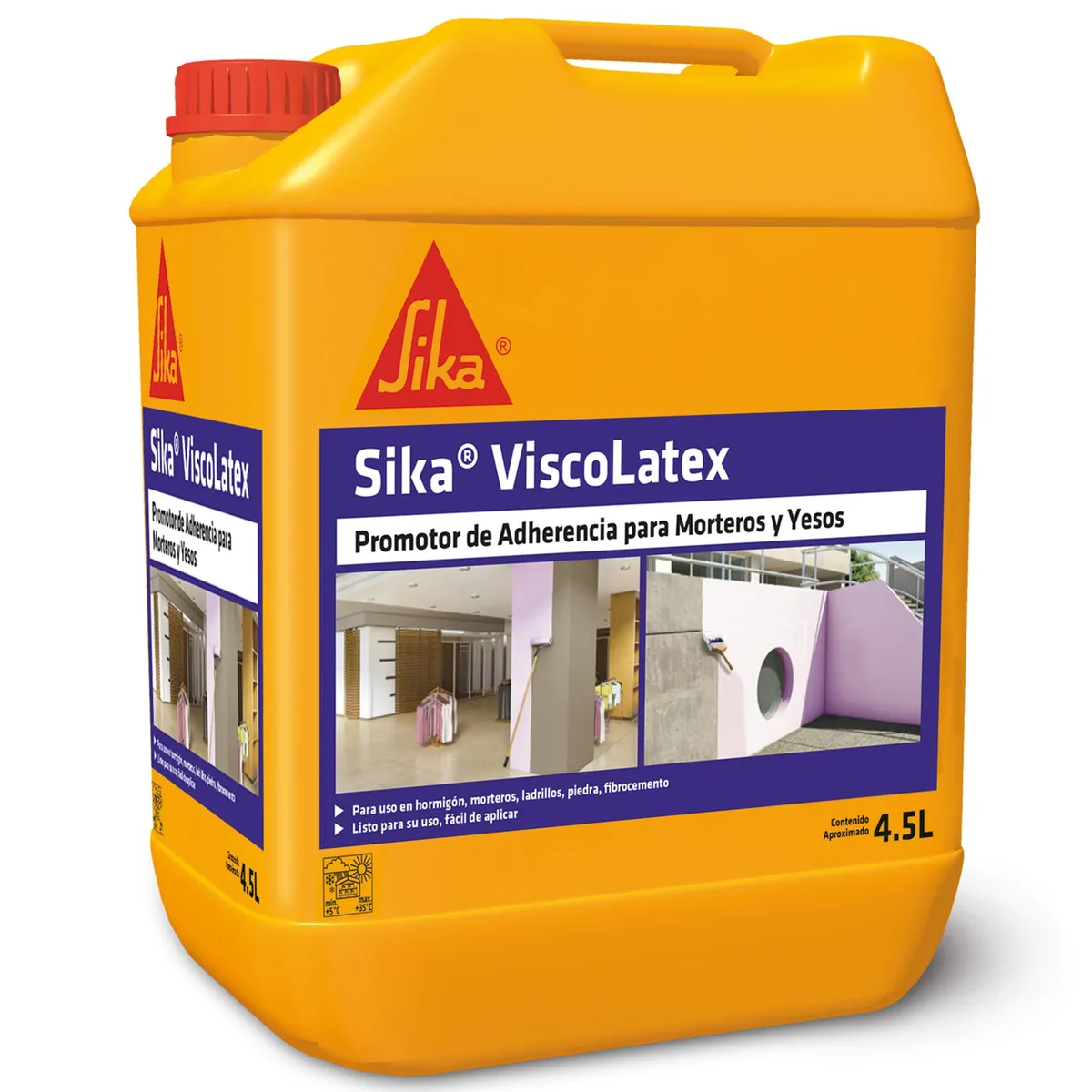 SIKA - Sika Visco Látex Promotor de Adherencia para Morteros y Yesos Bidon 4,5 l