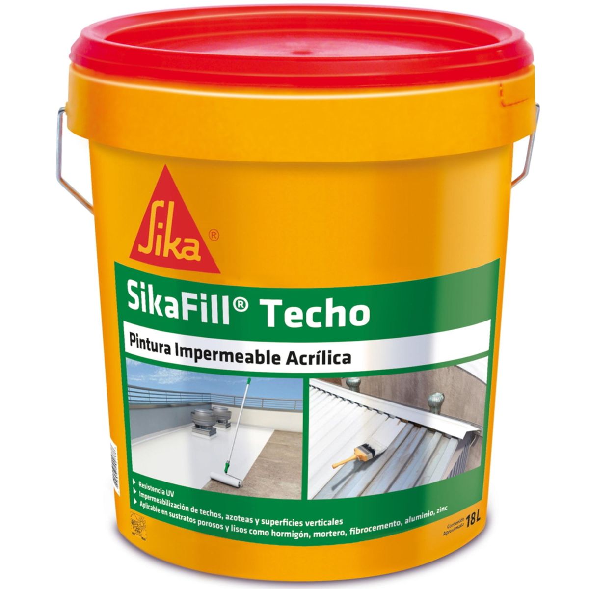 SIKA - Pintura Impermeable Acrílica Sikafill Tineta 18 l