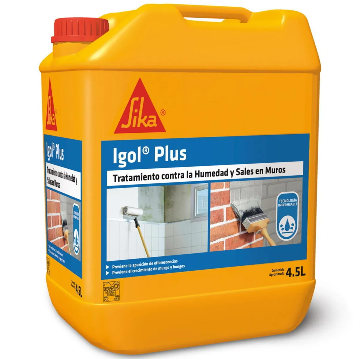 SIKA - Igol Plus Antisales y Hongos Bidón 4.5 l Blanco