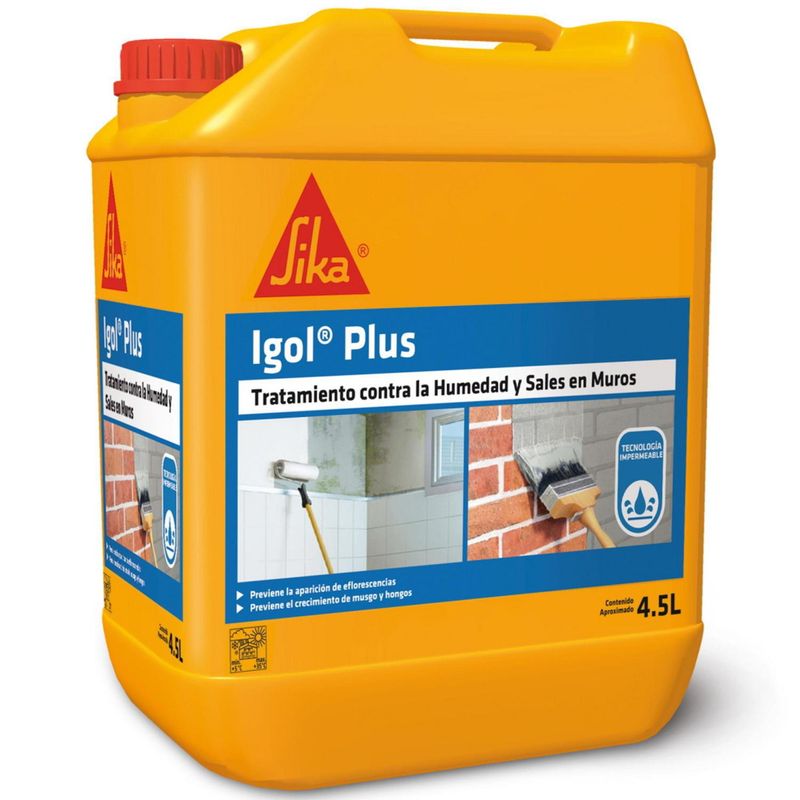 SIKA - Tratamiento contra la Humedad y Sales en Muros Bidon 4,5 l