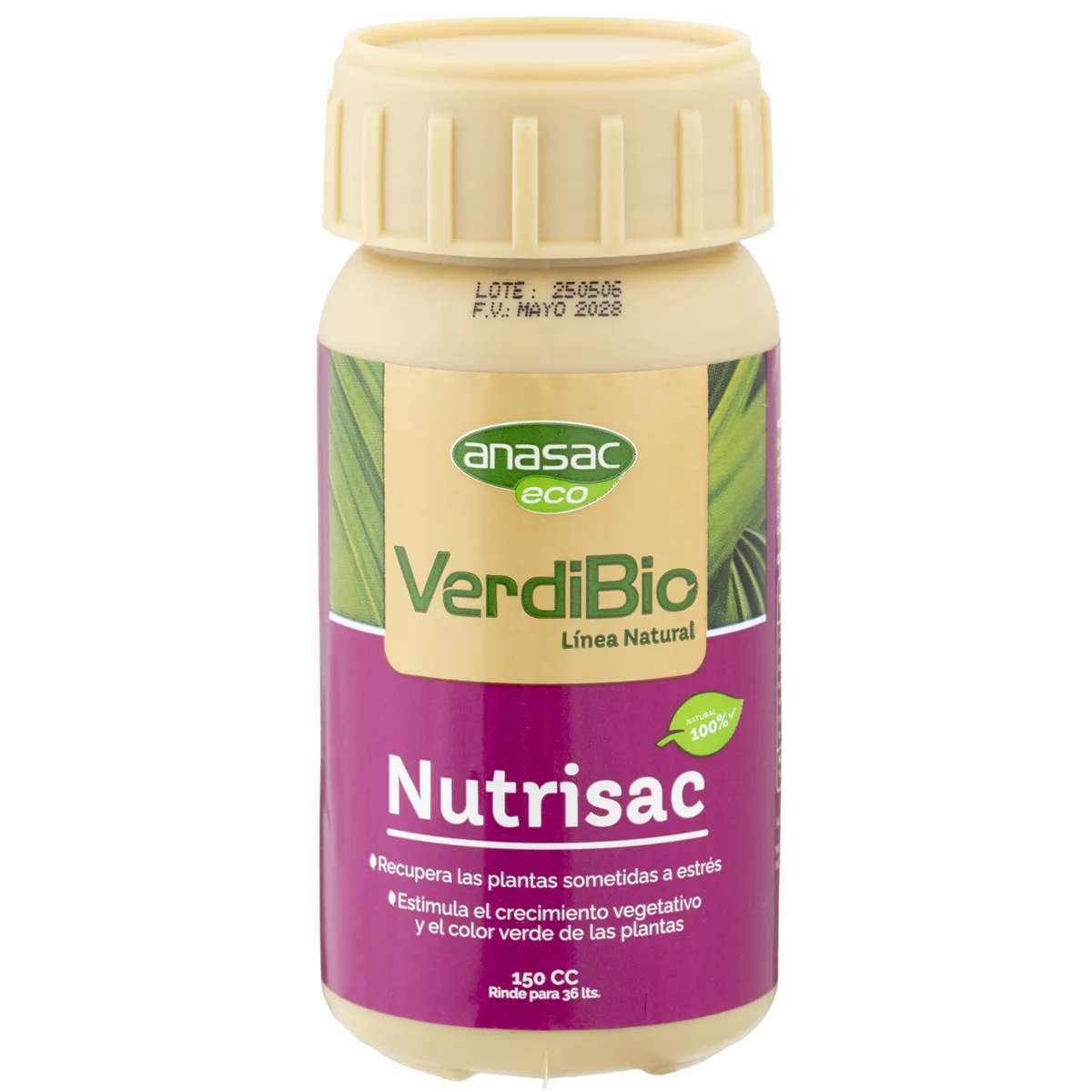 ANASAC - Bioestimulante foliar 150 ml frasco Nutrisac