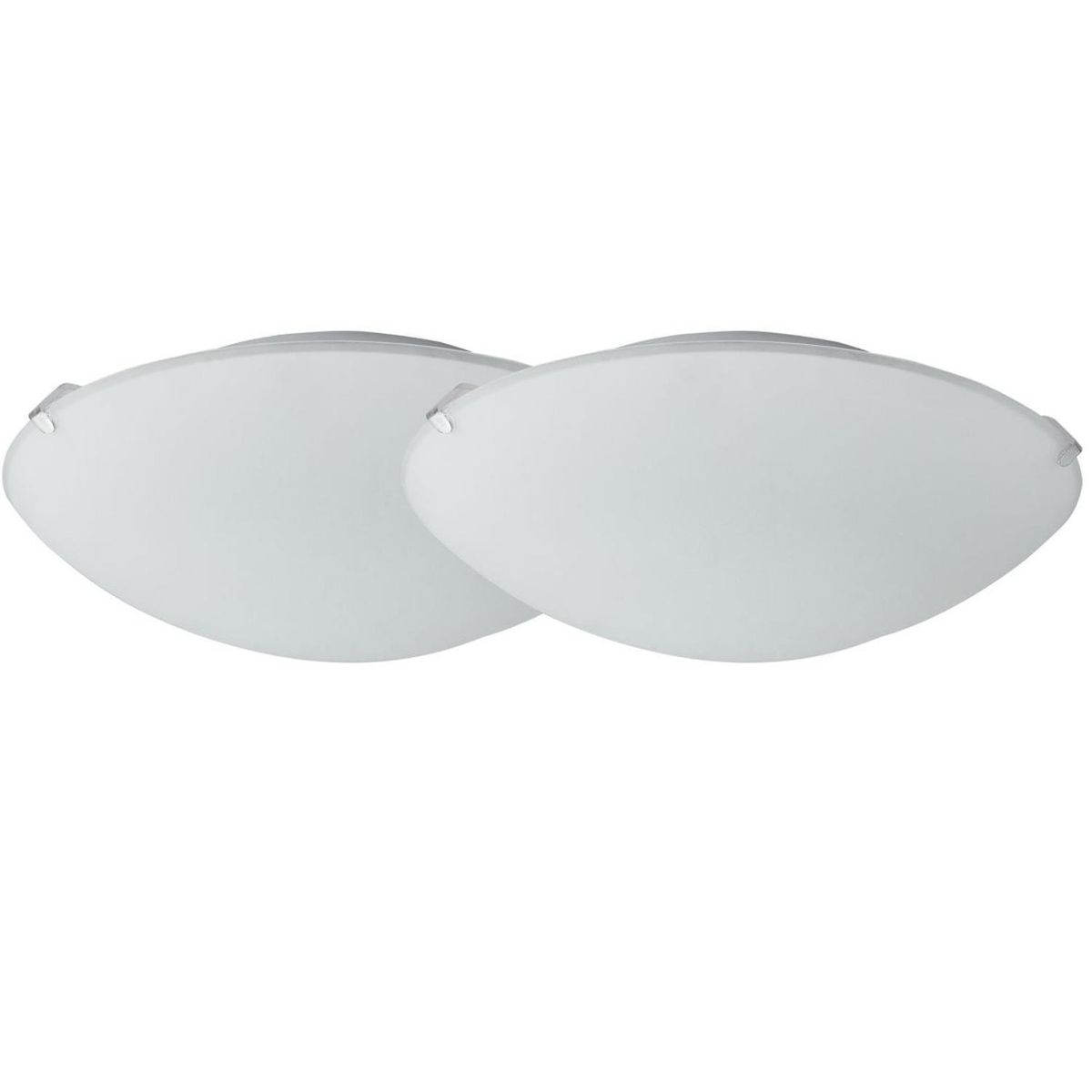 CASA BONITA - Pack 2 Plafones Metal Blanco