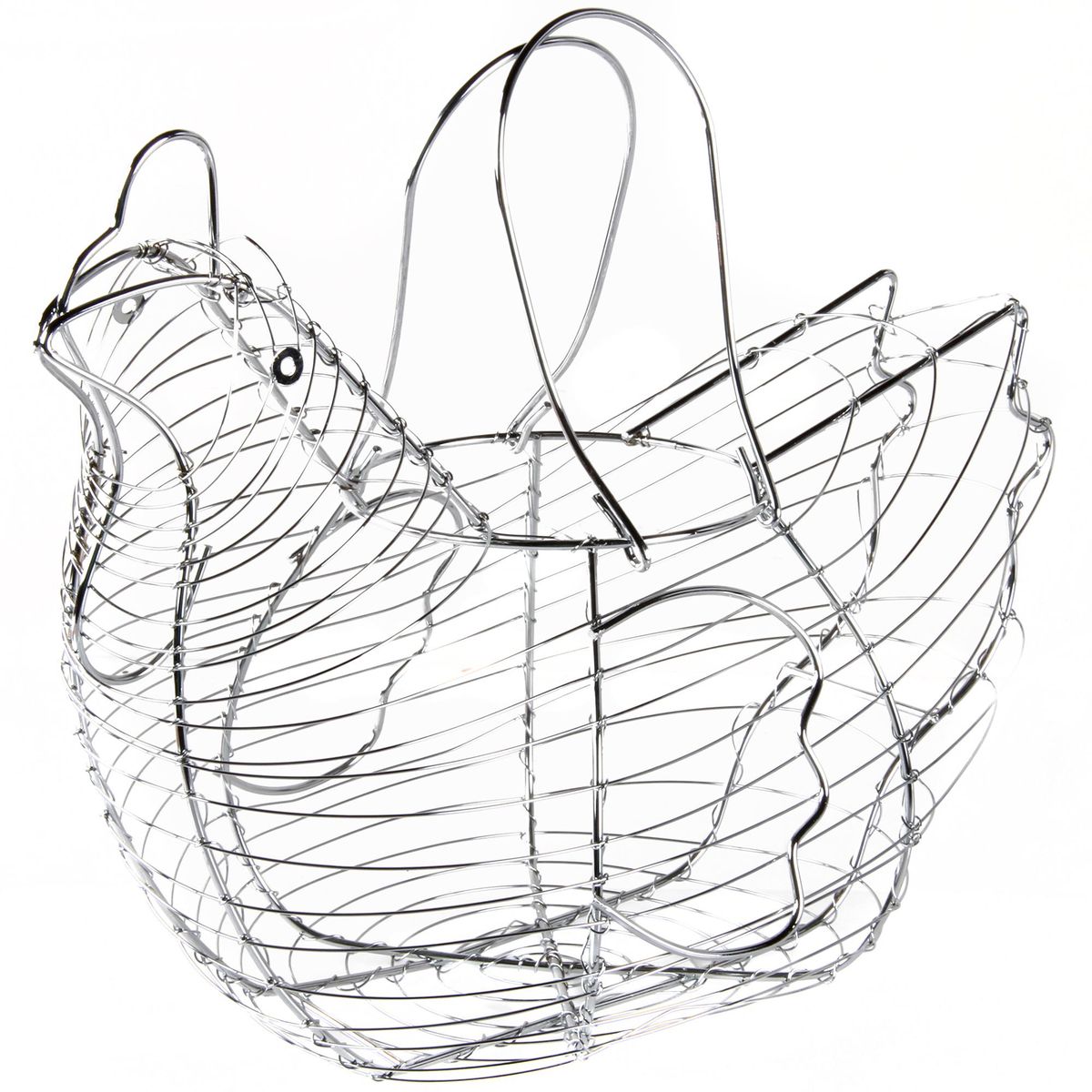 CASA BONITA - Gallinero Decorativo Casa Bonita Cromado Gris para 6-12 Huevos