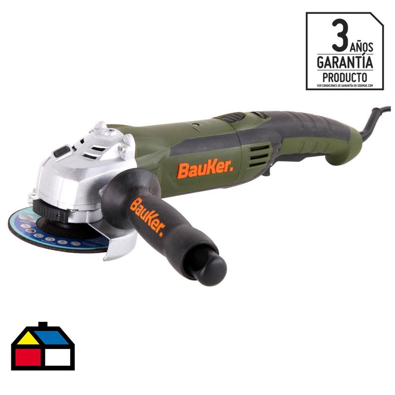 BAUKER - Esmeril angular eléctrico 4 1/2" 1010W