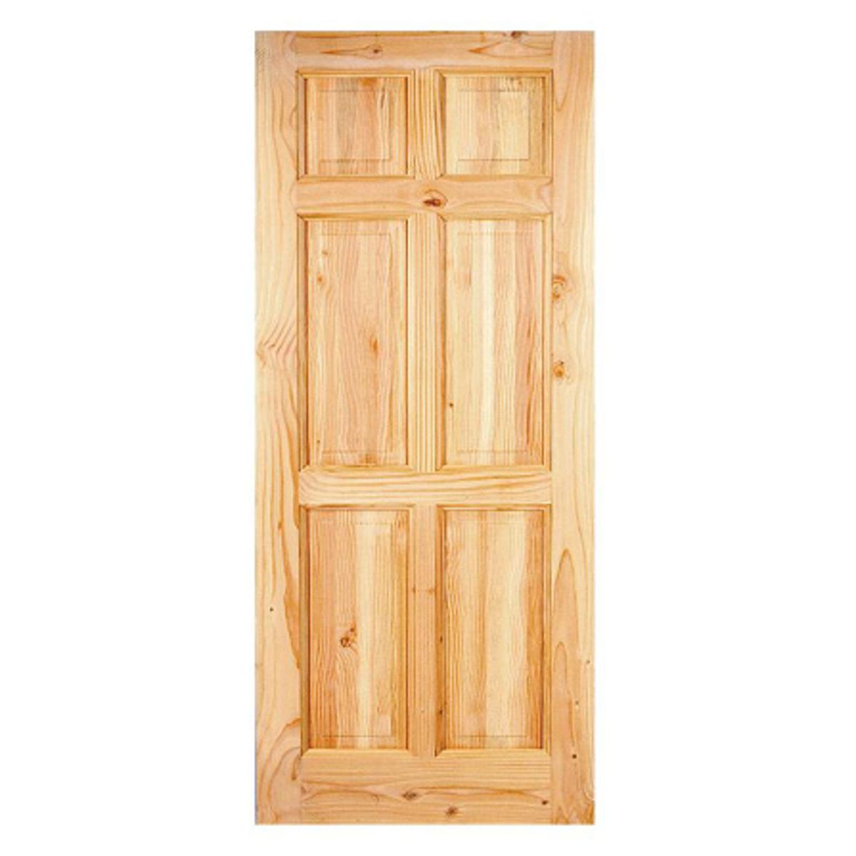 HOLZTEK - Puerta Madera pino oregón 80x200 cm Maihue Solido/Natural