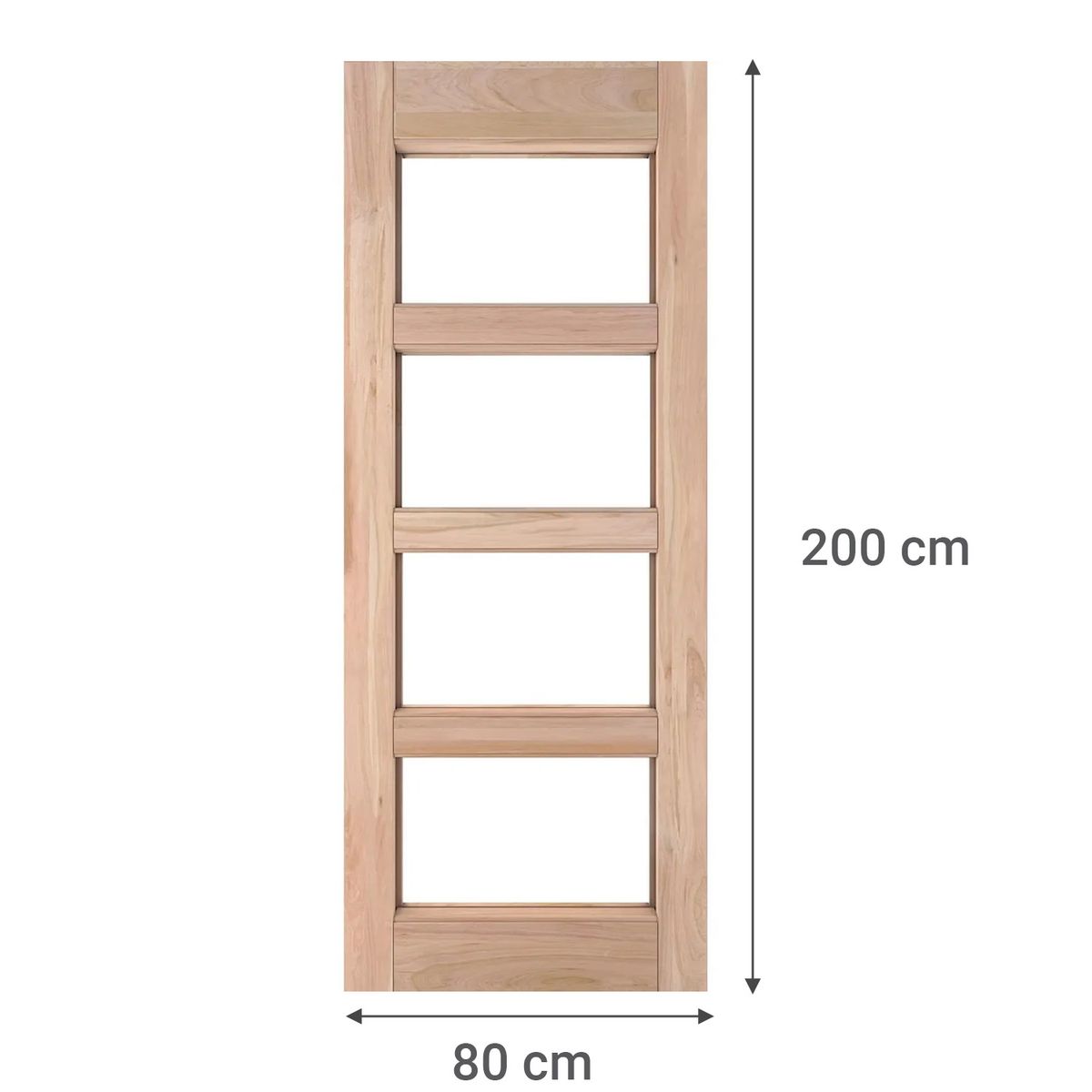 IGNISTERRA - Puerta Vidriada Sin Vidrio Madera de lenga Moderna Roma Natural
