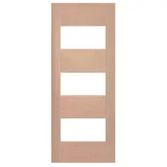 IGNISTERRA - Puerta 4 Paneles Vidriada sin Vidrio Madera de lenga Moderna Corsica Natural