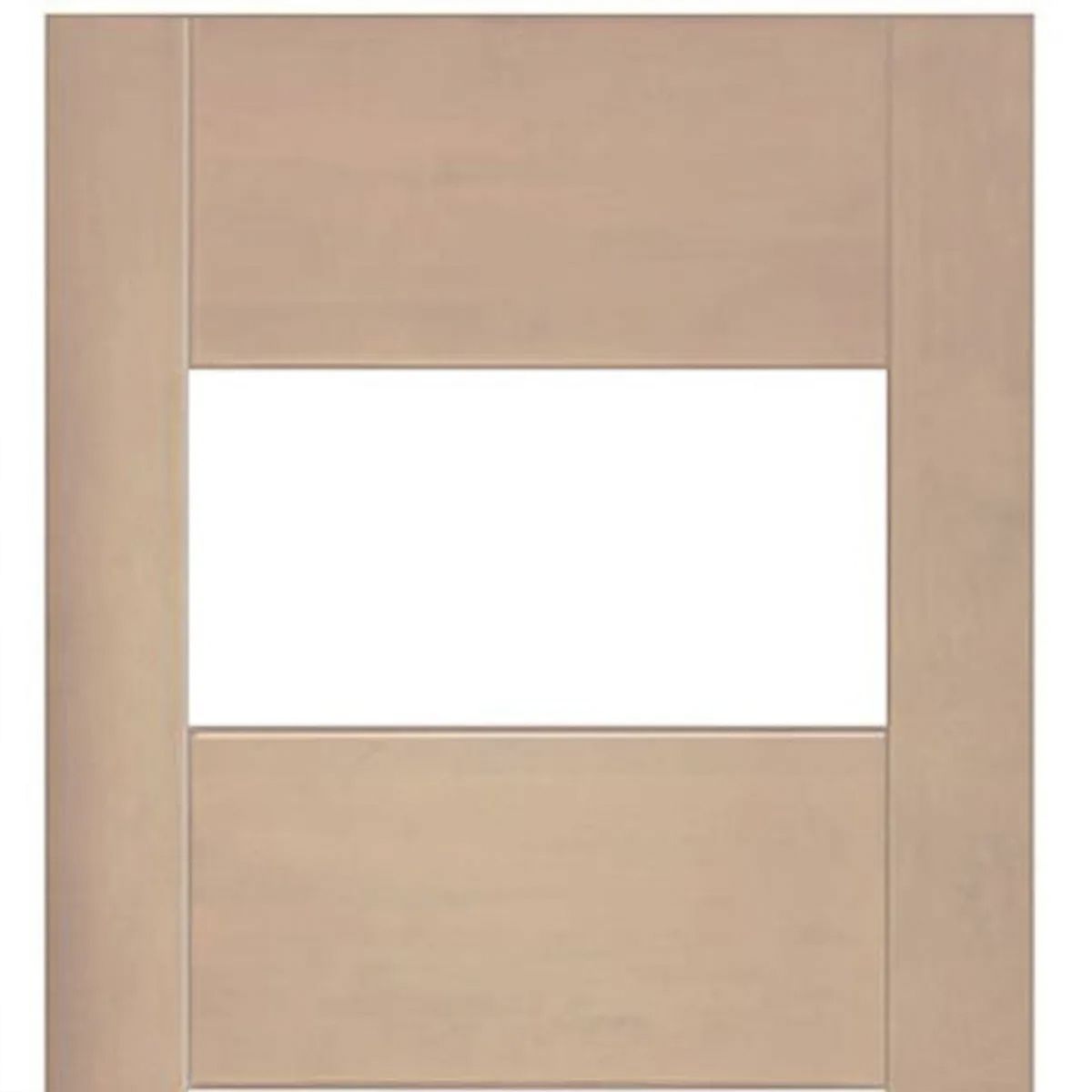 Puerta 4 Paneles Vidriada sin Vidrio Madera de lenga Moderna Corsica Natural, marca IGNISTERRA - Foto 2