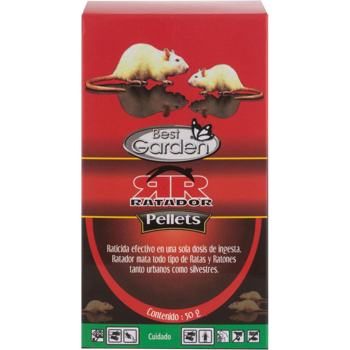BEST GARDEN - Raticida en pellet 50 gr