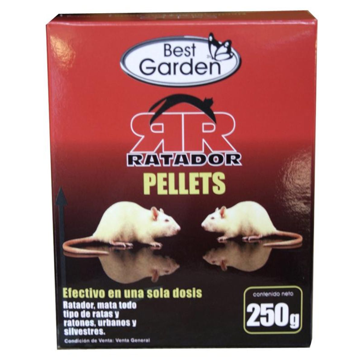 BEST GARDEN - Raticida en pellet 250 gr