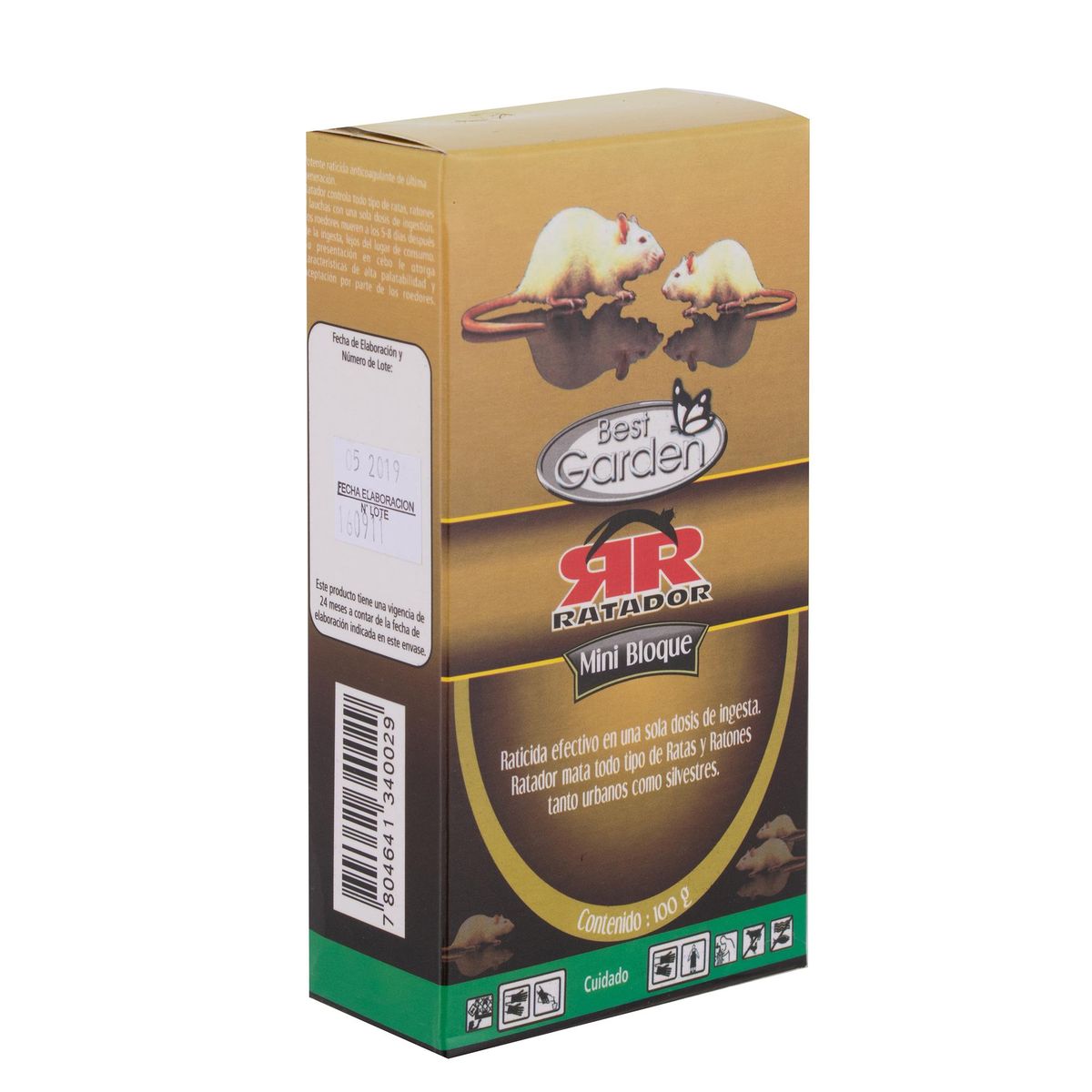 BEST GARDEN - Raticida en mini bloques 100 gr