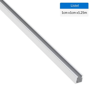 Listel aluminio 10x10x1250 mm
