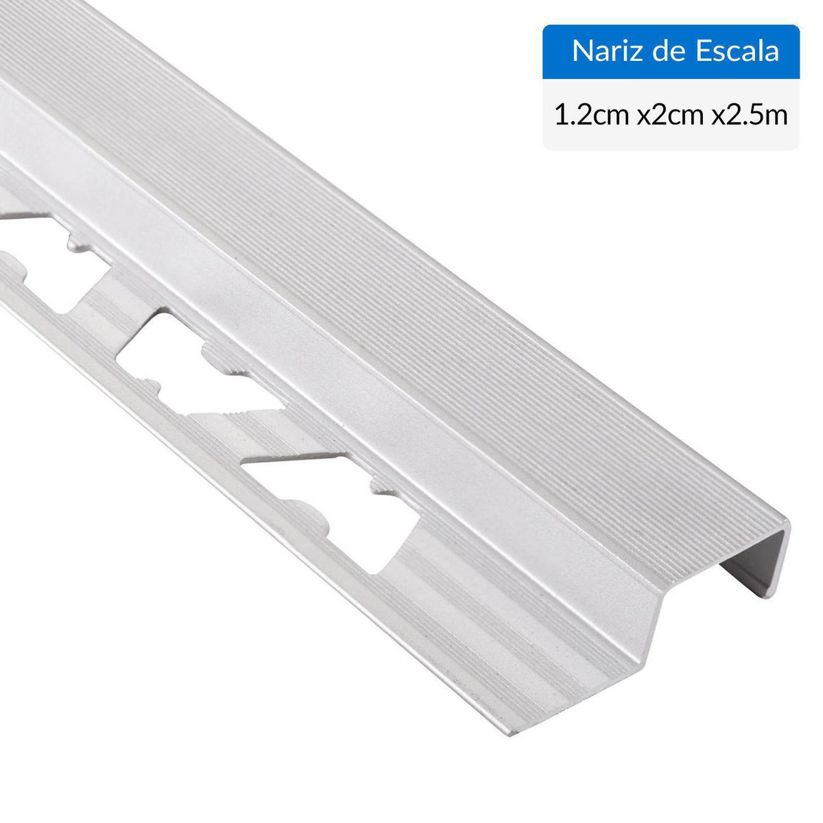 MOLDUMET - Nariz de escala aluminio 12x20x2500 mm