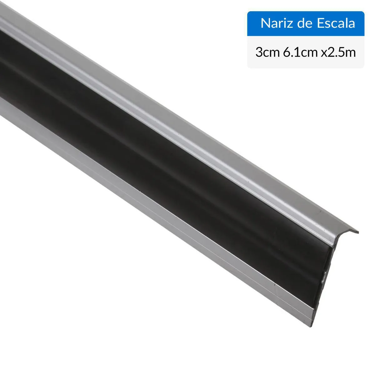 MOLDUMET - Nariz de escala PVC 61x30x2500 mm