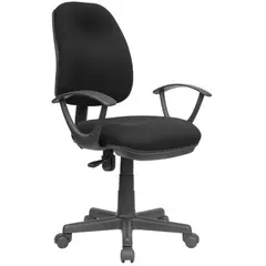 JUST HOME COLLECTION - Silla Escritorio Textil Negro