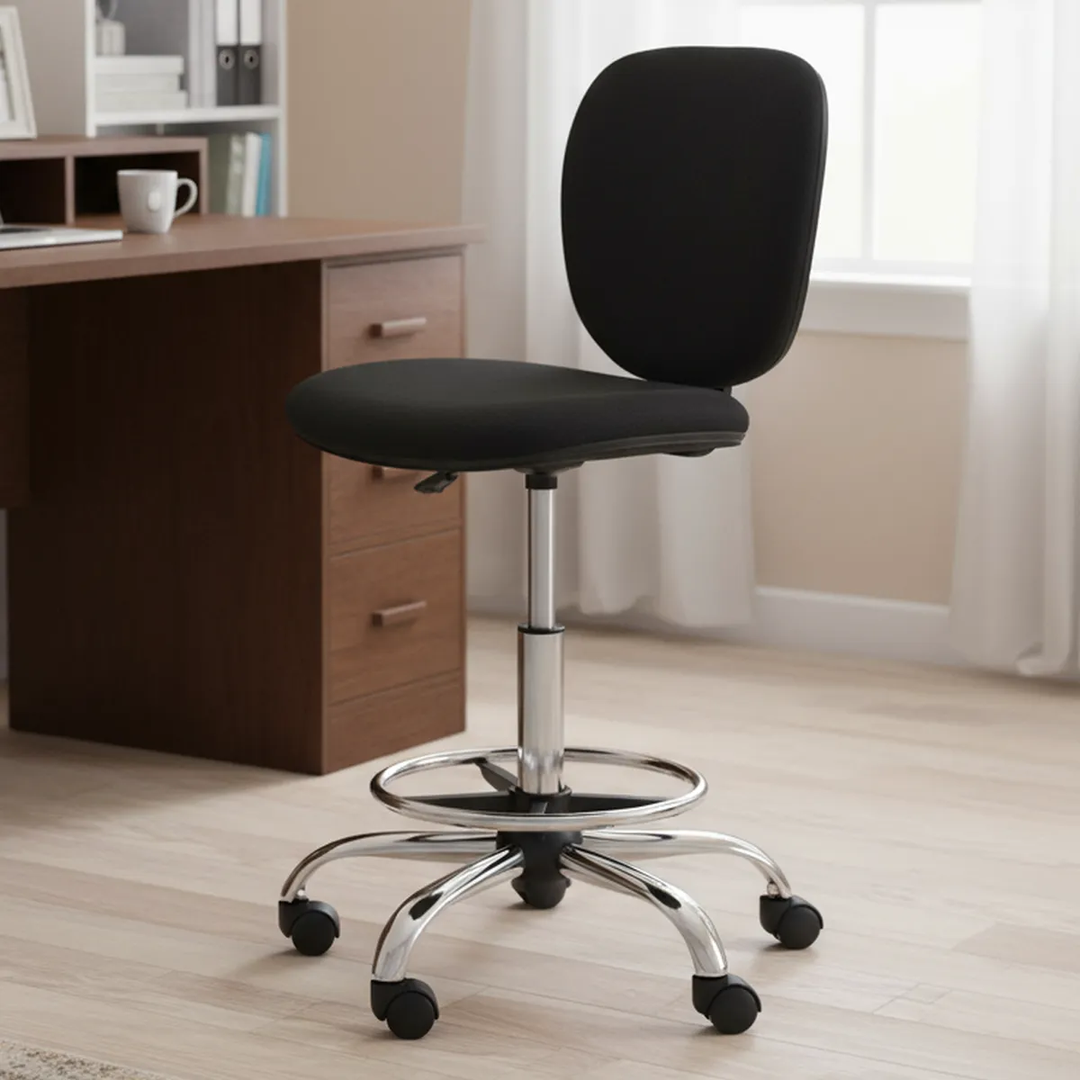 JUST HOME COLLECTION - Silla Escritorio Cajero Negro