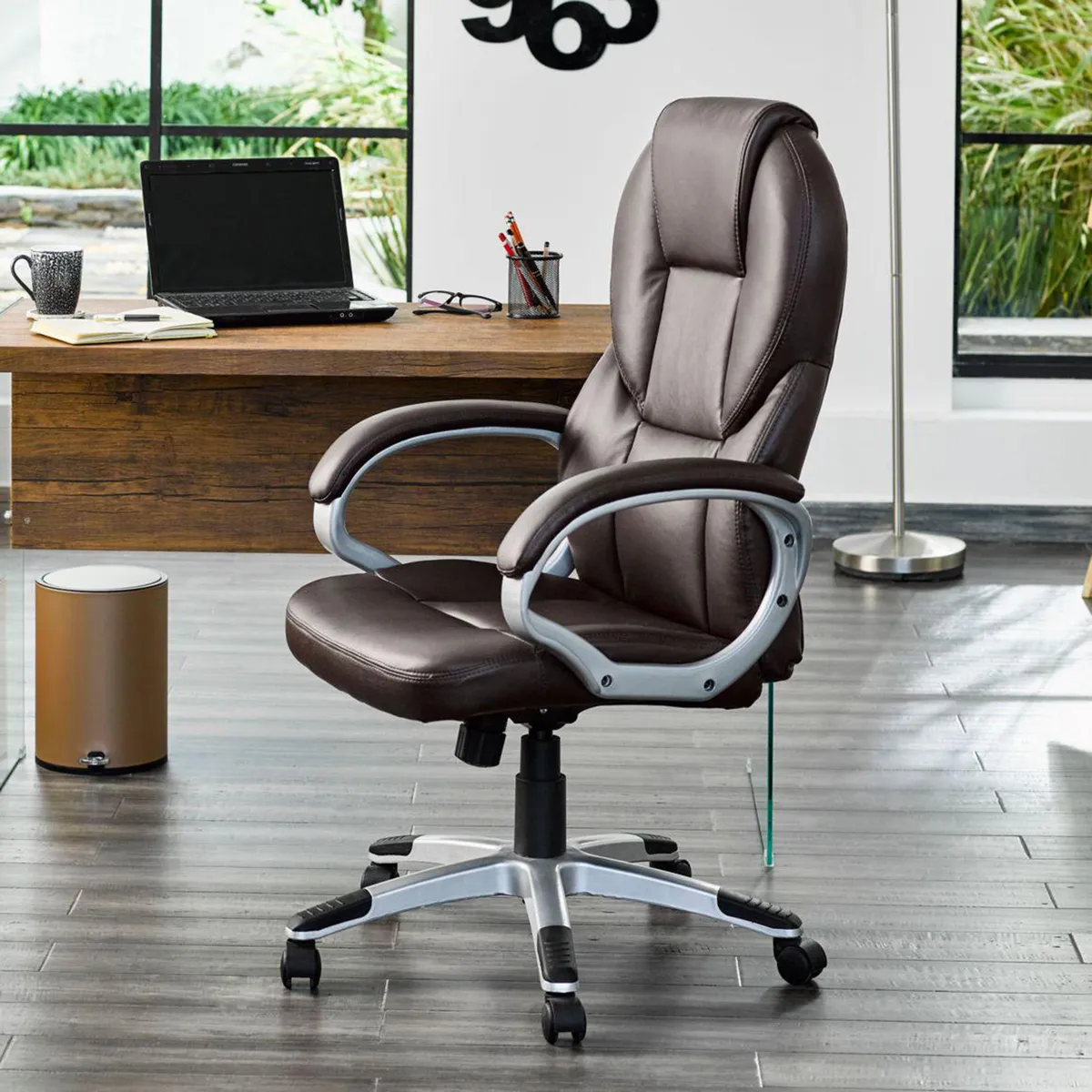 JUST HOME COLLECTION - Silla Escritorio Ejecutiva Bt-9805B Café