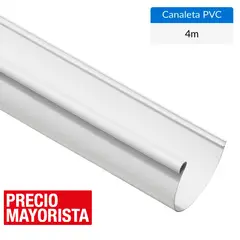 GENERICO - Canaleta PVC blanco 4 m