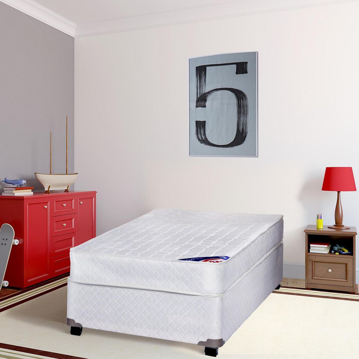 FLEX - Cama 1.5 plazas Americana New Entree Blanco
