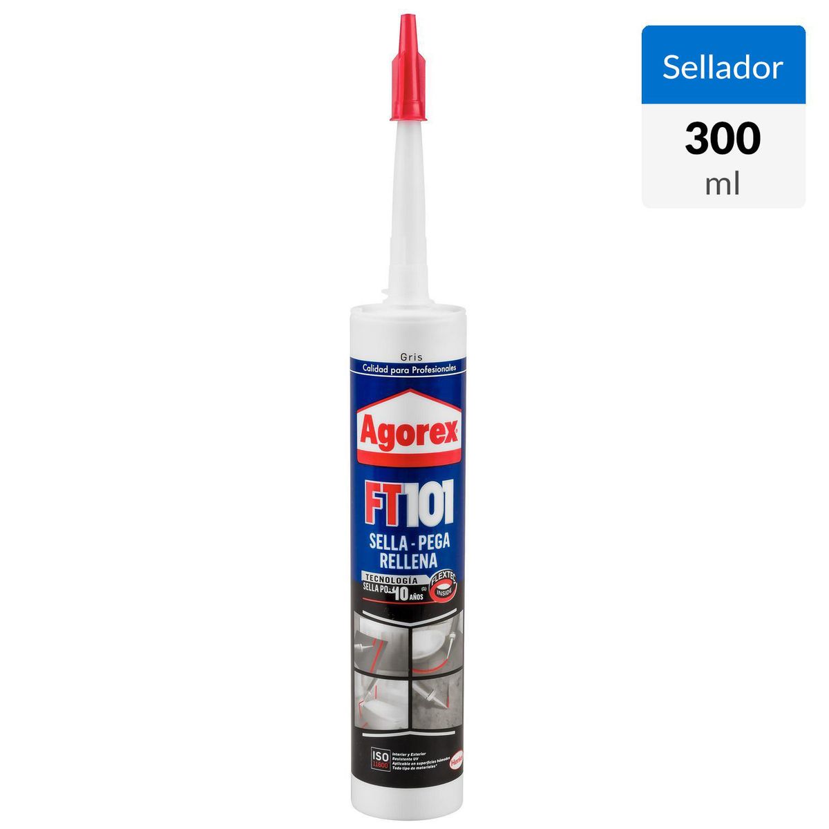 AGOREX - Sellador Agorex Ft 101 Multiuso Gris 300 ml