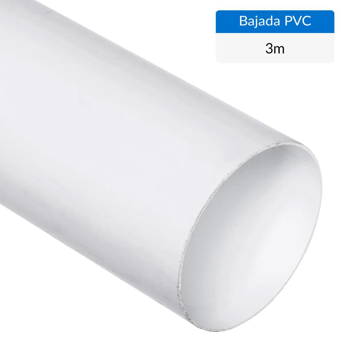 GENERICO - Tubo bajada PVC 3 m blanco