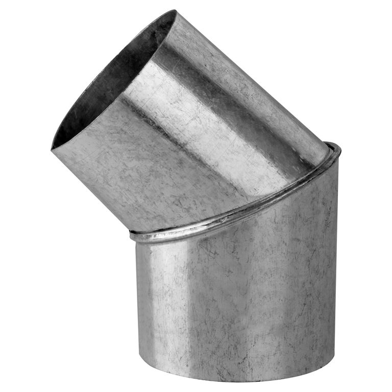 Curva para tubo acero galvanizado 3-1/2" 45º 0,8mm