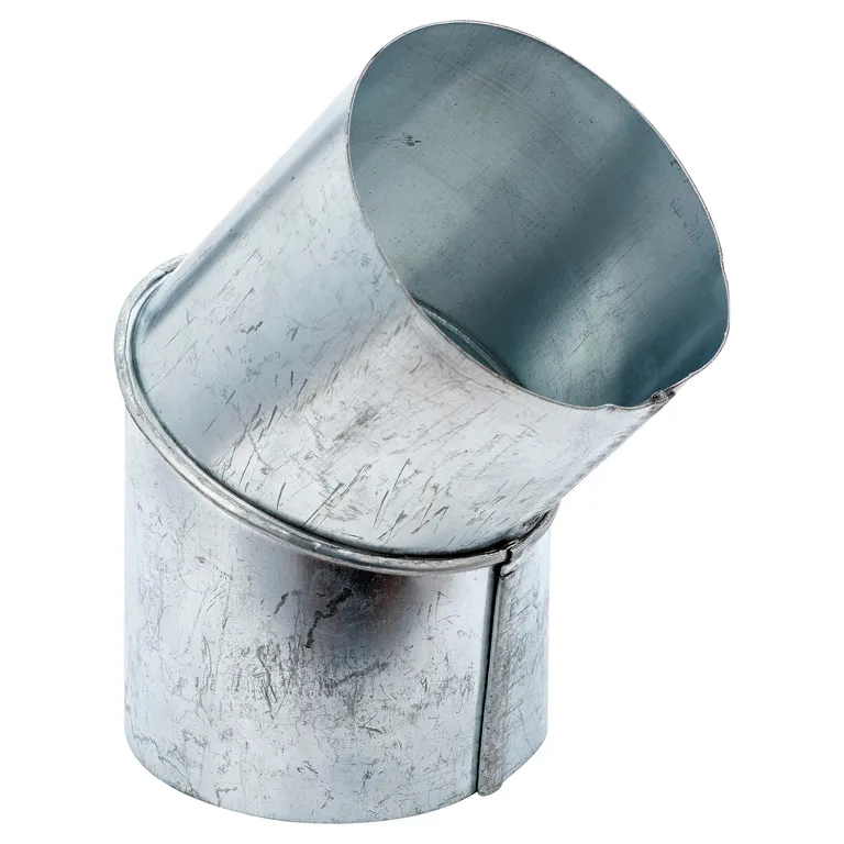 Curva para tubo acero galvanizado 4" 45º 0,8mm