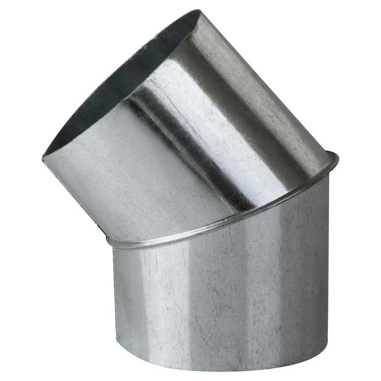 Curva para tubo acero galvanizado 4-1/2" 45º 0,8mm