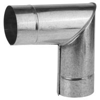 Codo para tubo acero galvanizado 4"" 90º 0,8mm