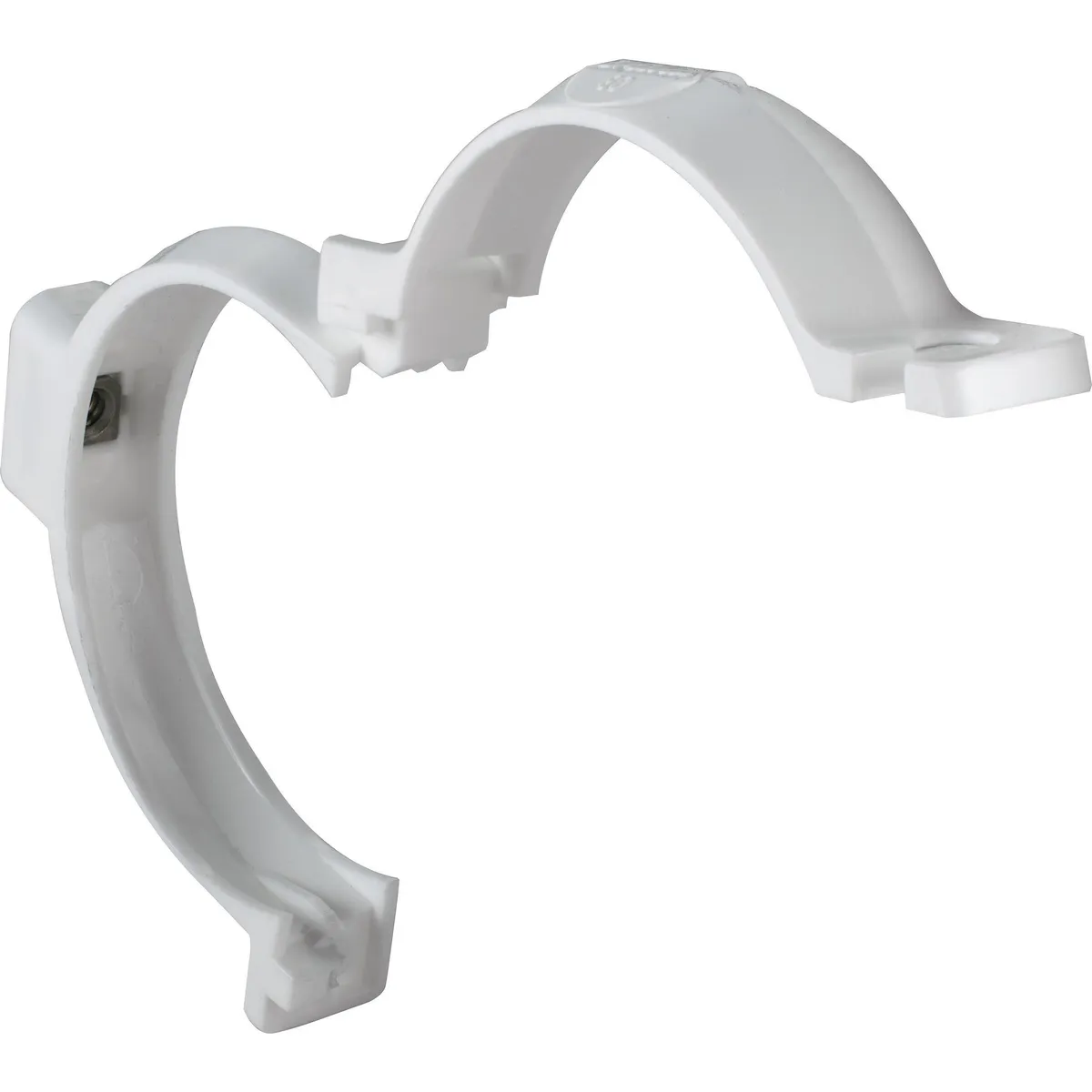 GENERICO - Abrazadera para tubo bajada blanco