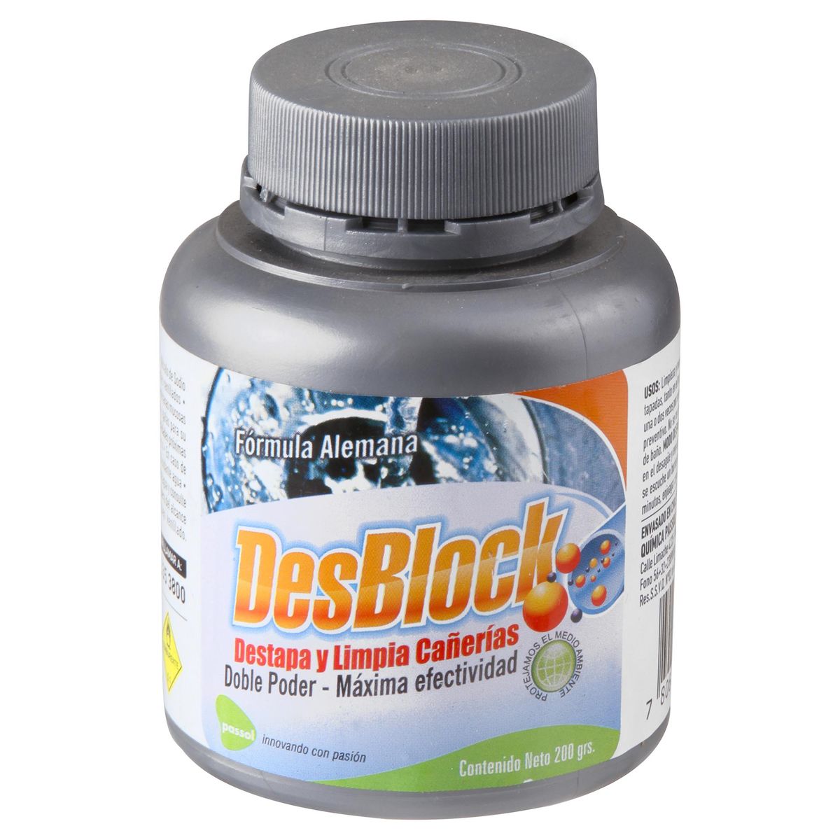 PASSOL - Destapador de cañerías 200 gr