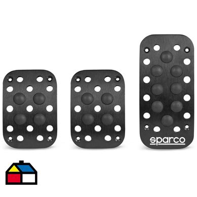 Set de pedales aluminio 3 piezas negro