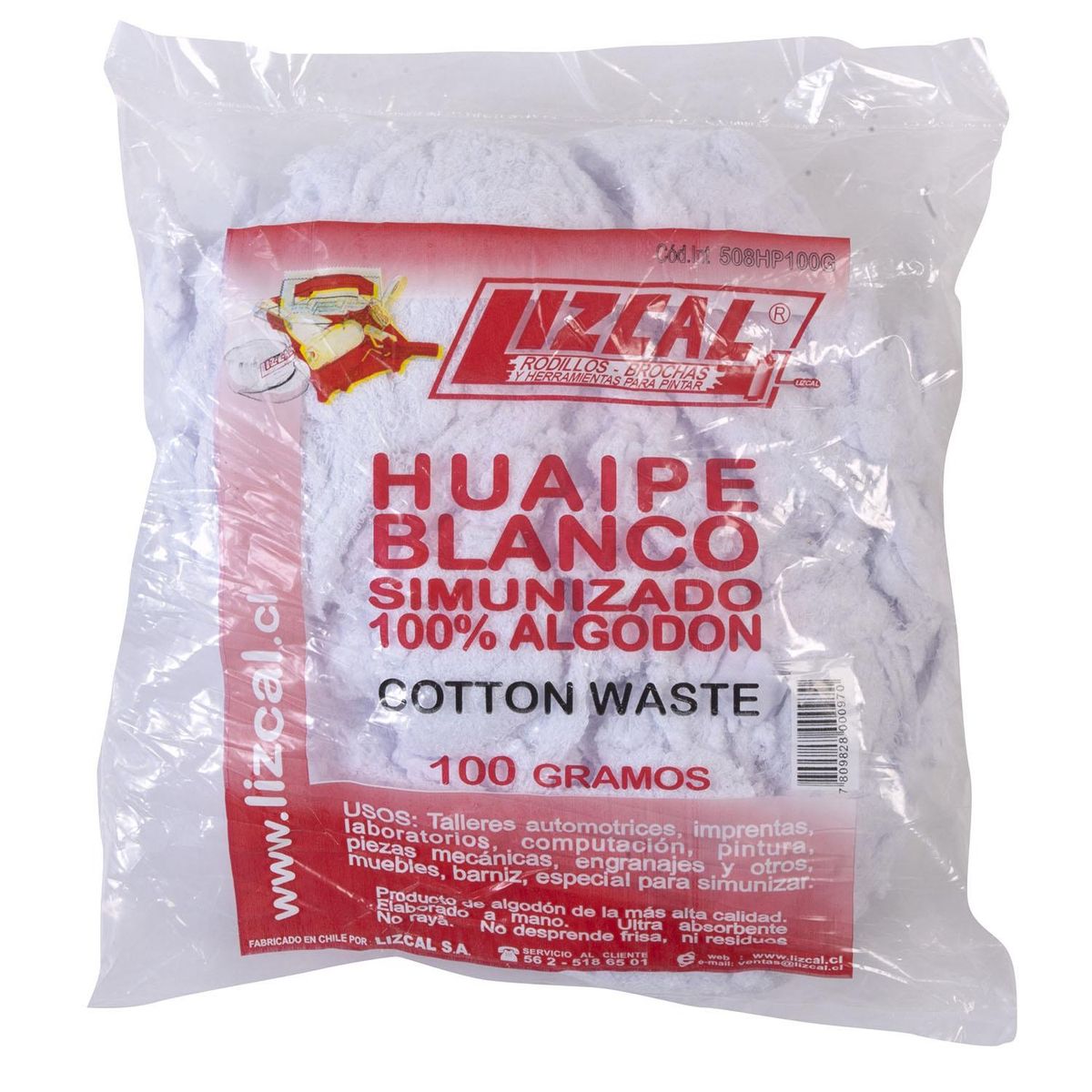 LIZCAL - Huaipe simunizado algodón 100 gr