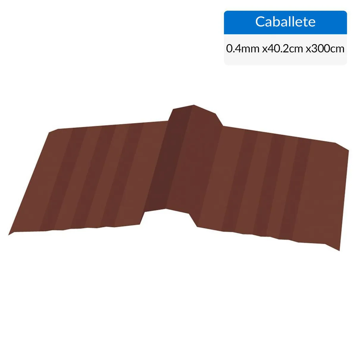 INSTAPANEL - Caballete Recto Acero/Zinc 0.402x3 m 0.4 mm Terracota