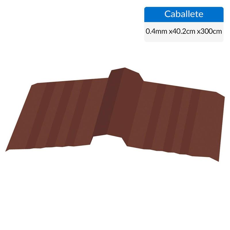 INSTAPANEL - Caballete Recto Acero/Zinc 0.402x3 m 0.4 mm Terracota