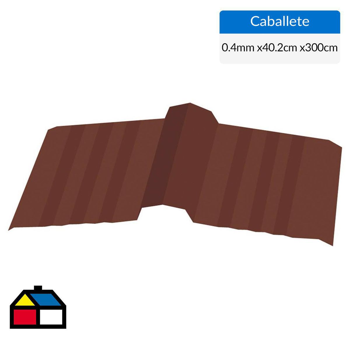 INSTAPANEL - Caballete Recto Acero/Zinc 0.402x3 m 0.4 mm Terracota