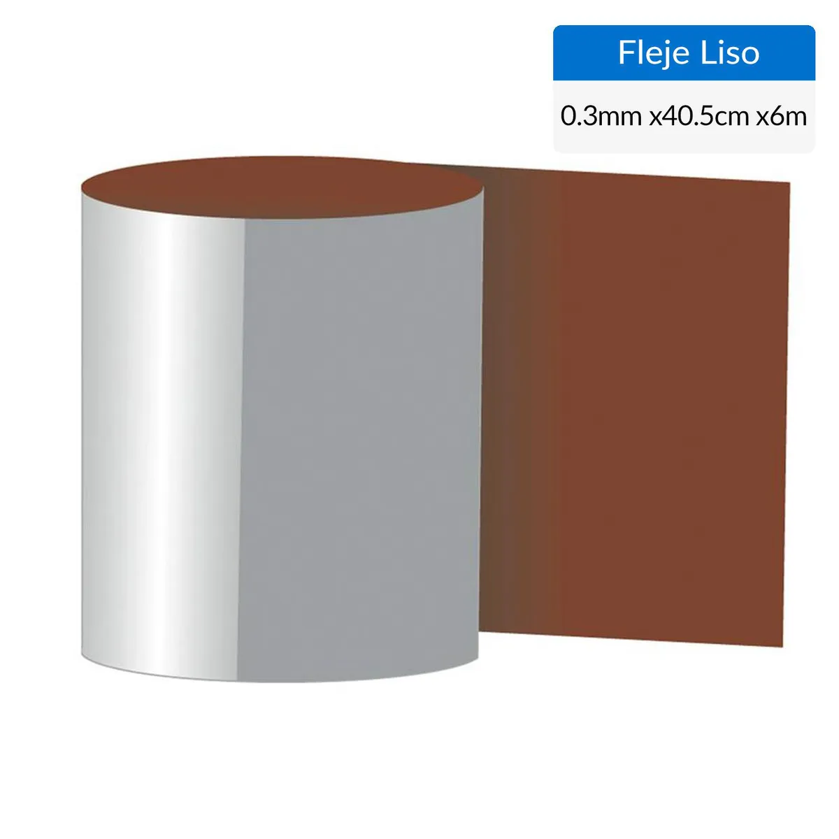 INSTAPANEL - Fleje Liso Acero/Zinc 0.405x7 m 0.4 mm Terracota