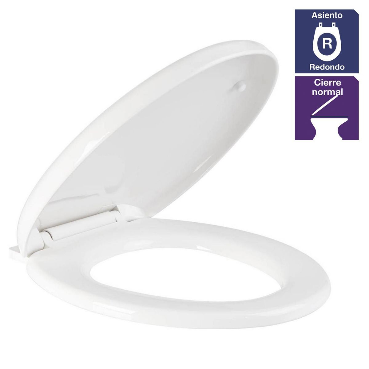 CORONA - Asiento Easy Clean para WC redondo blanco
