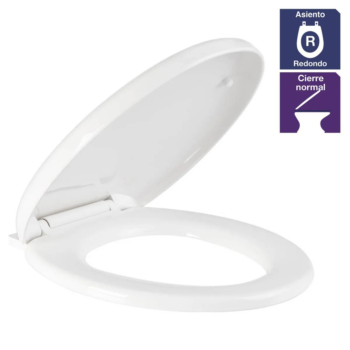 CORONA - Asiento Easy Clean para WC redondo blanco