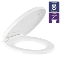 Asiento Easy Clean para WC redondo blanco