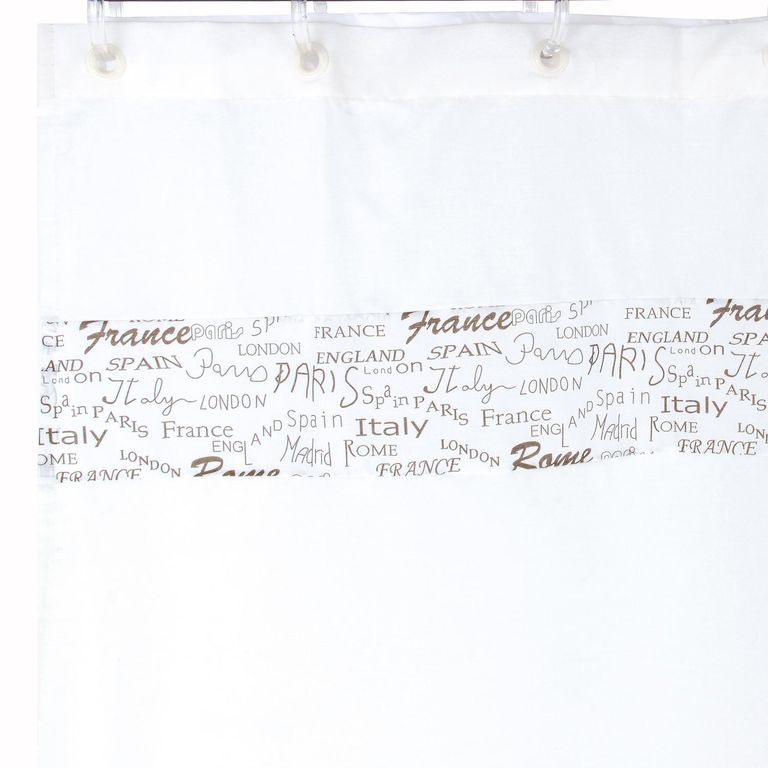 Juego de baño Letras 5 piezas beige café