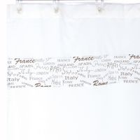 Juego de baño Letras 5 piezas beige café