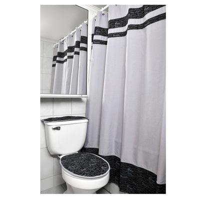Imagen 2 del producto Juego de baño Letras 5 piezas gris negro