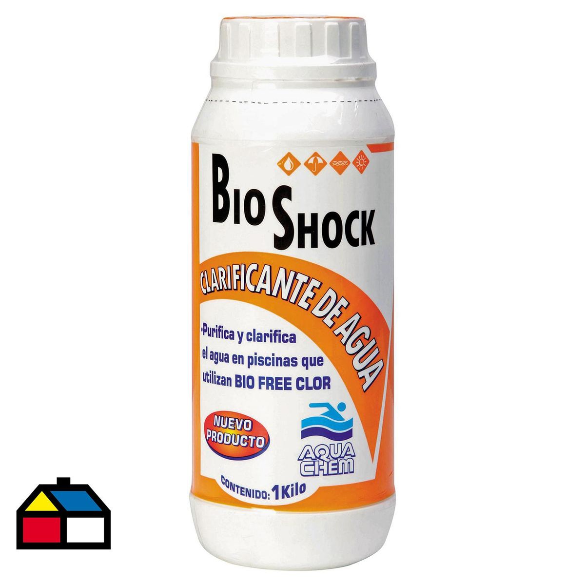 AQUACHEM - Mantenedor para Piscinas Granulado 1 kg Frasco (plástico/vidrio)