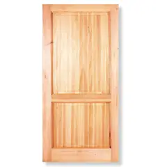 HOLZTEK - Puerta Exterior Madera pino oregón 100x220 cm Llanquih 100 Natural