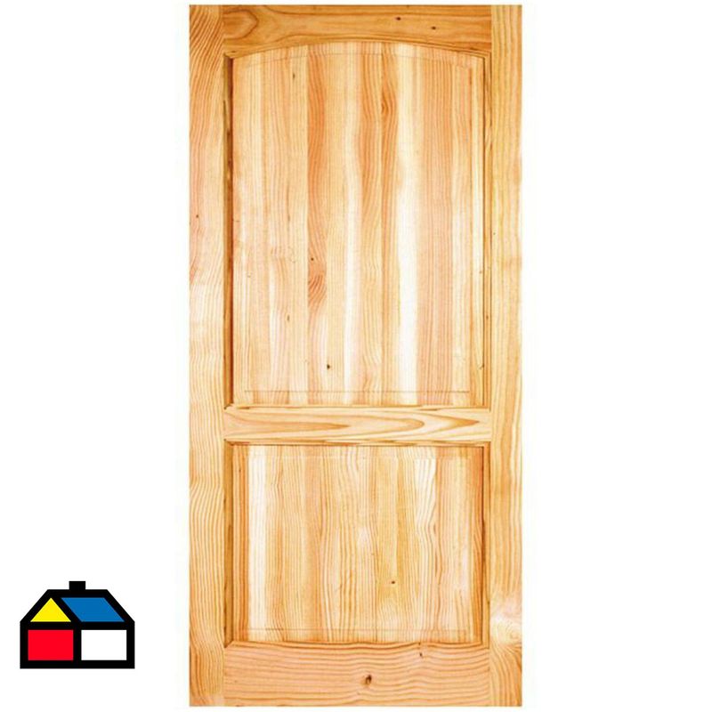 HOLZTEK - Puerta Madera pino oregón 70x200 cm Llanquih 101 Natural