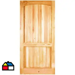 HOLZTEK - Puerta Madera pino oregón 80x200 cm Llanquih 101 Natural