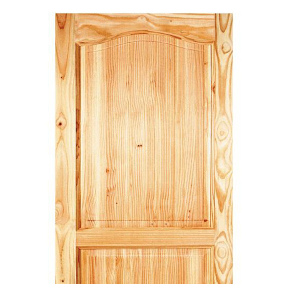 HOLZTEK - Puerta Exterior Madera pino oregón 80x200 cm Llanquih Natural