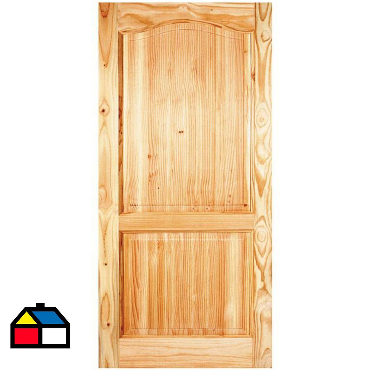 HOLZTEK - Puerta Exterior Madera pino oregón 85x200 cm Llanquih 102 Natural