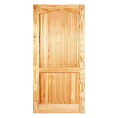 HOLZTEK - Puerta Exterior Madera pino oregón 75x220 cm Llanquih Natural